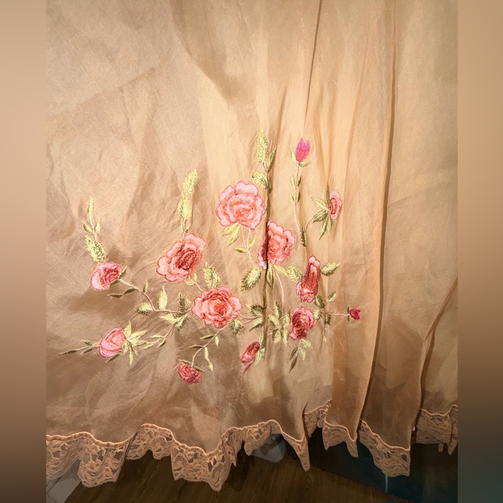 April Cornell Blush Pink Floral Midi Dress - Picture 9 of 11
